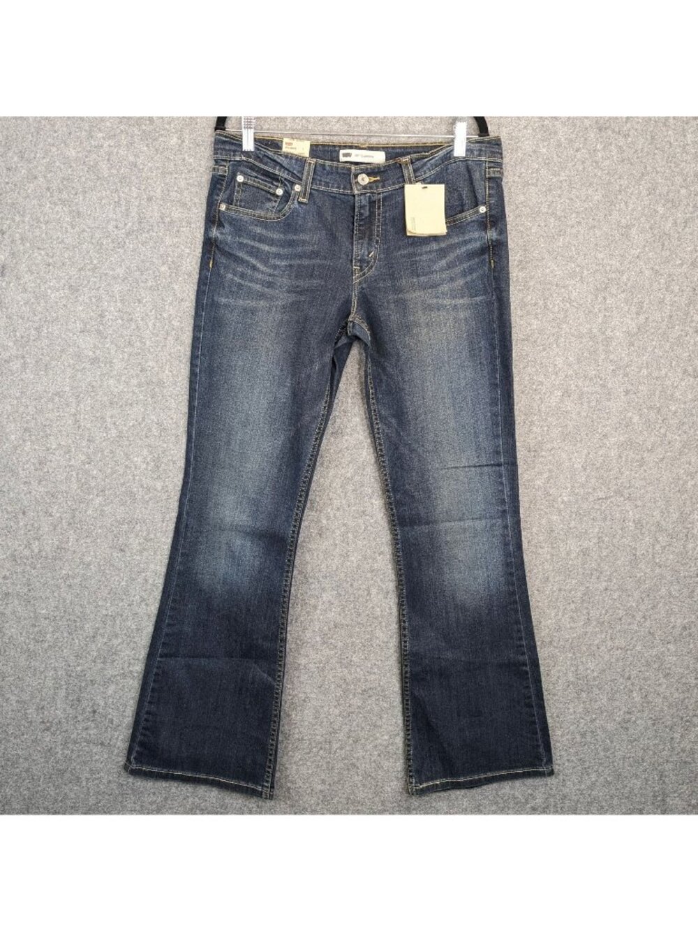 Levis 518 Womens 11M / 30 Superlow Bootcut Jeans Dark Blue Wash New w Tags